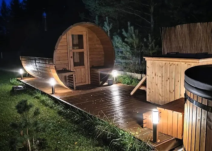 Trzy Jeziora Z Zewnętrznym - Sauna, Balia Do Schładzania I Jacuzzi Dom wakacyjny